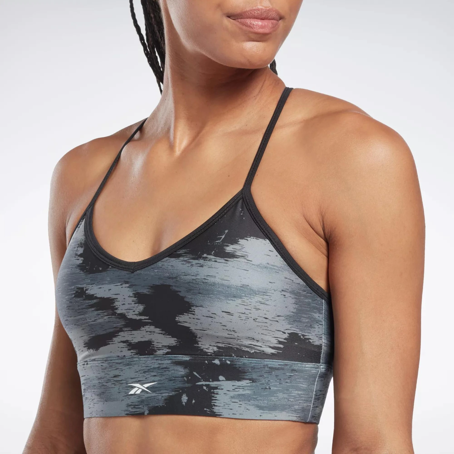 Reebok Workout Ready Camo Print Bra - Image 4