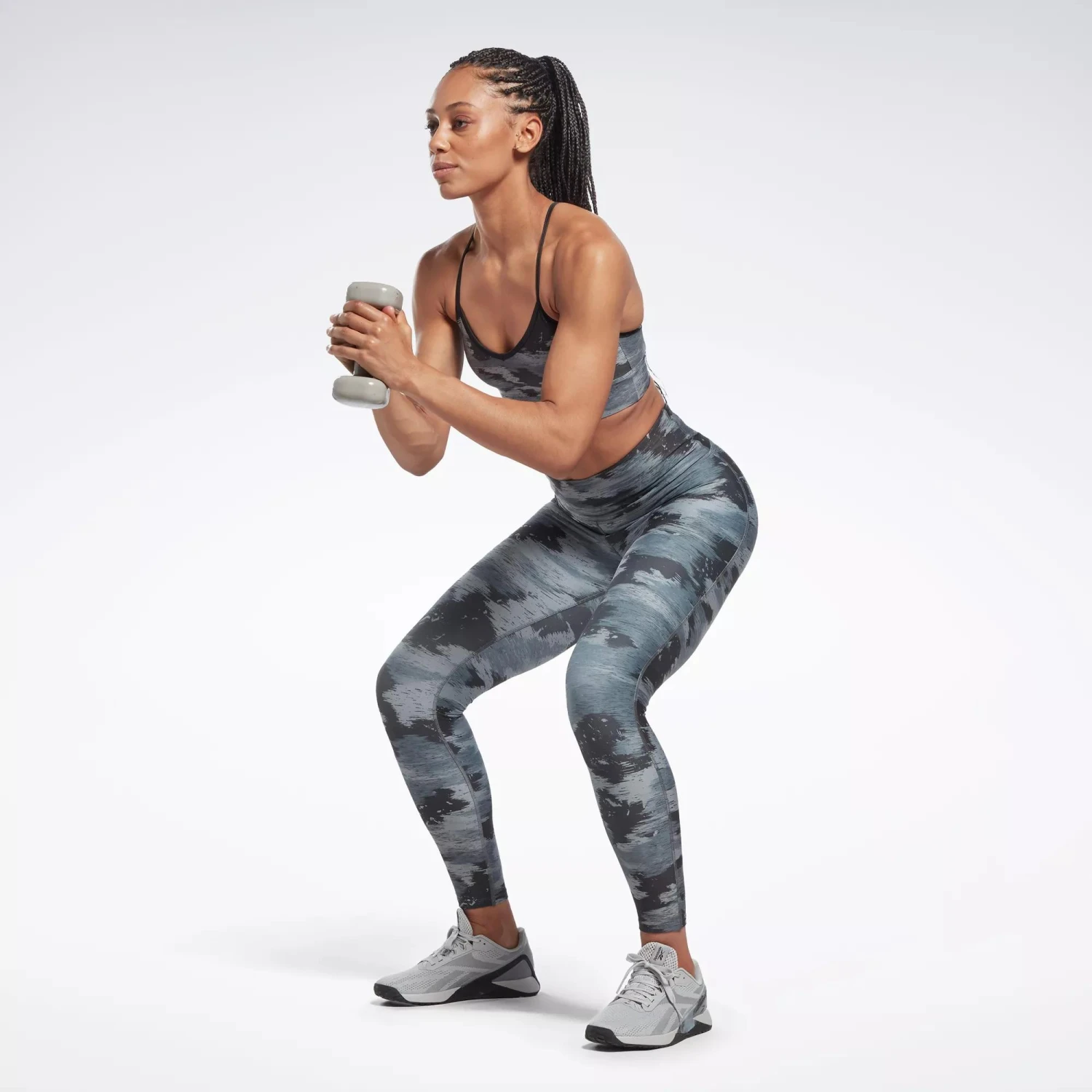 Reebok Workout Ready Camo Print Bra - Image 2