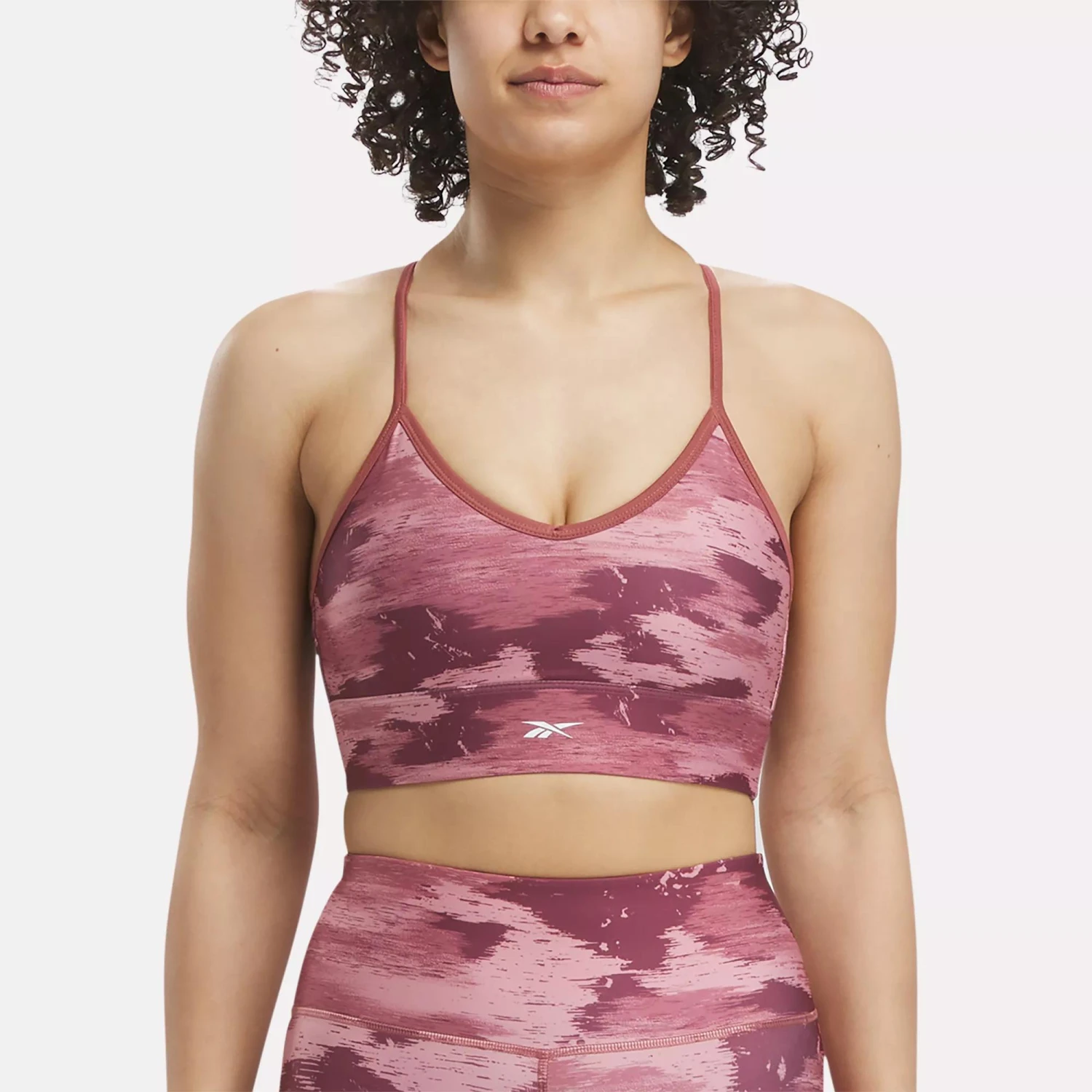 Reebok Workout Ready Camo Print Bra - Image 3