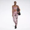 Reebok Lux Skinny Strap Camo Print Sports Bra
