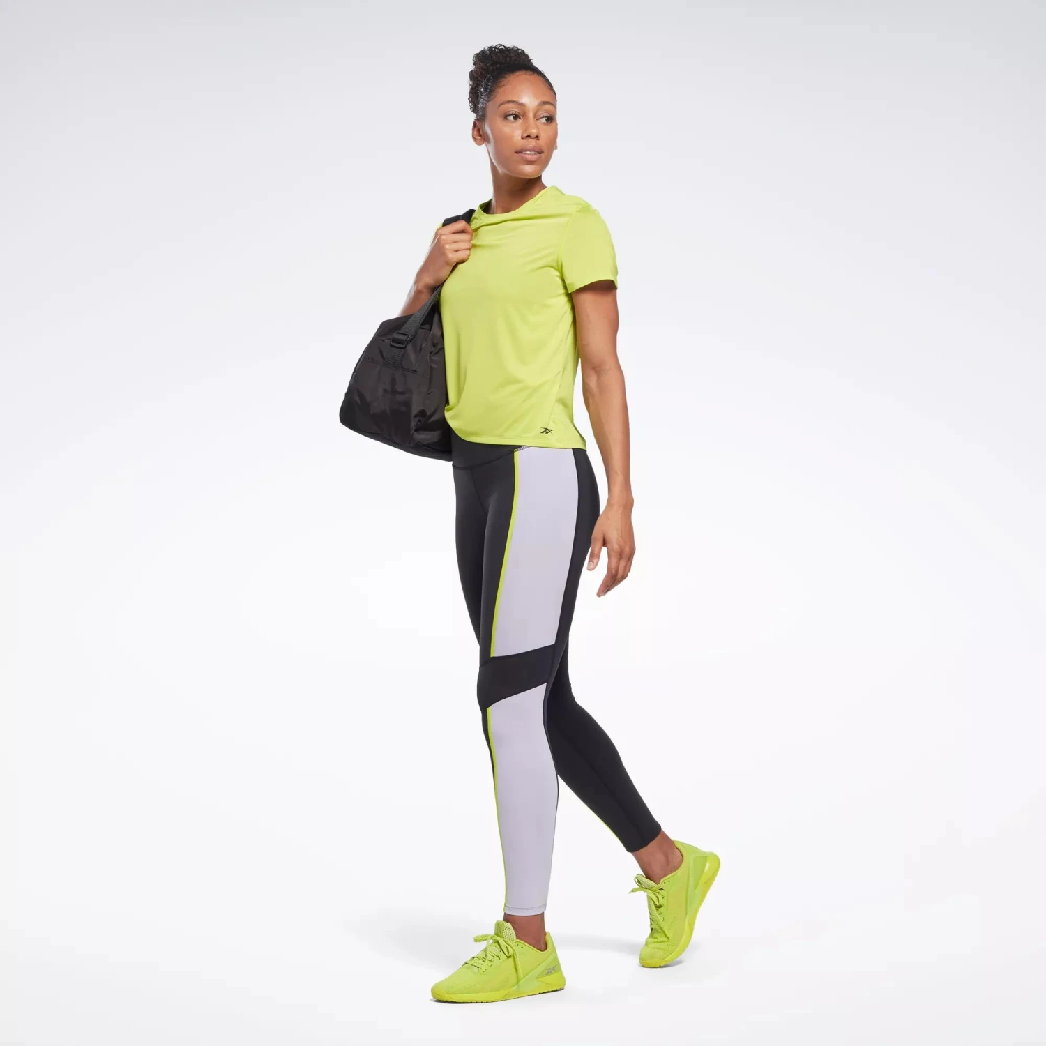 Reebok Lux High-Rise Colorblock Leggings - Image 3