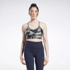Reebok Workout Ready Camo Print Bra